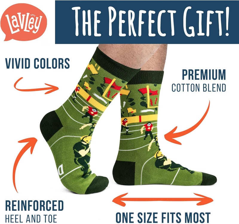 Lavley Funny Socks for Sports Fans and Players - Cool Novelty Gifts for Men, Women, & Teens - Image 2